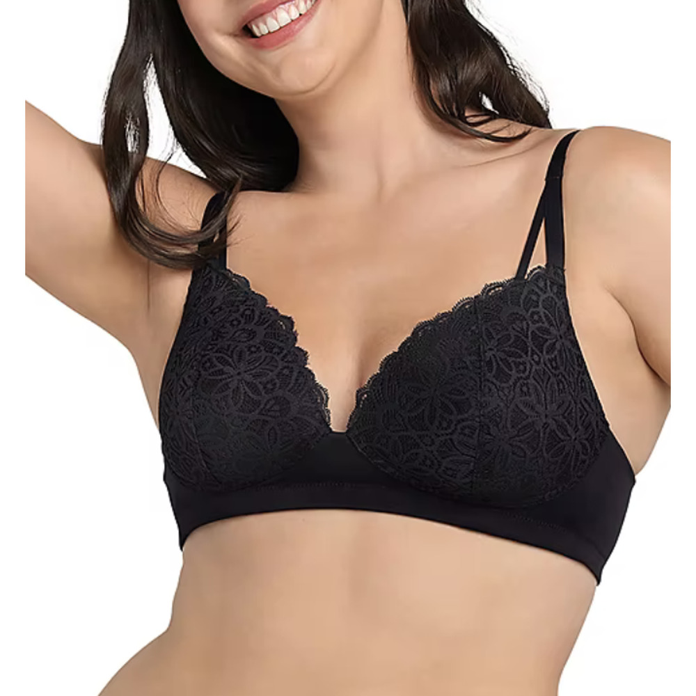 Maidenform Pure Comfort Wireless Long Line Bra Black Size XL 2330